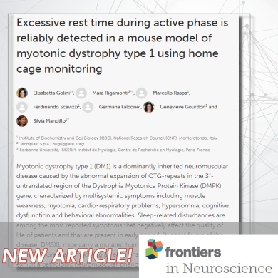 DVC® employed to detect sleep disruption in a disease neuromuscular mouse model